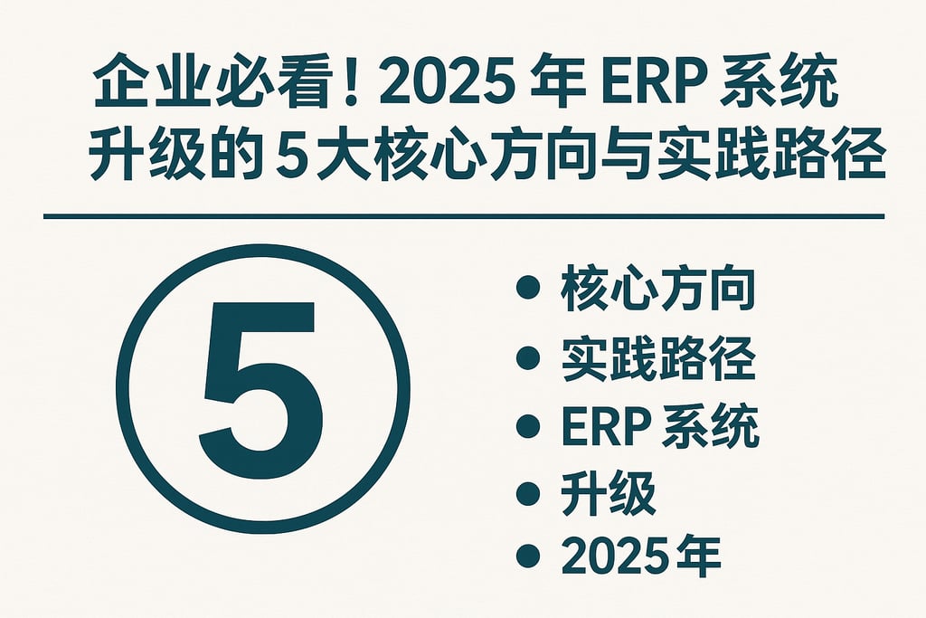 企业必看！2025 年 ERP 系统升级的 5 大核心方向与实践路径